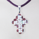 Small Cross - Adena-Purple Suedine - 2